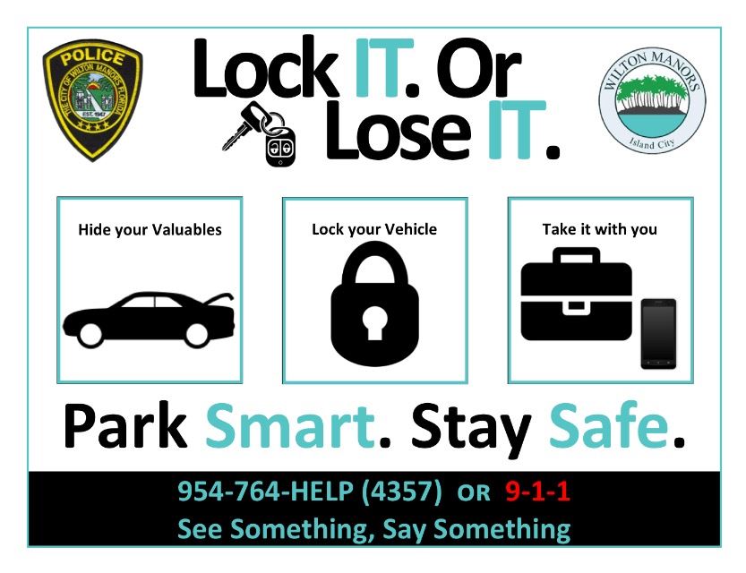 Lock It or Lose It Park Smart Stay Safe