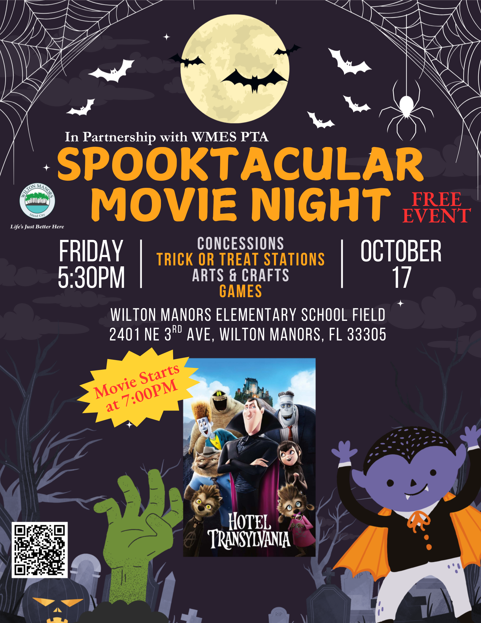 Spooktacular Movie Night Flyer